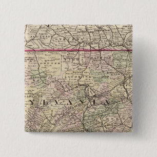 Pennsylvania, Maryland, New Jersey, Delaware Vierkante Button 5,1 Cm
