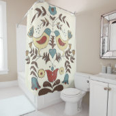 Pennsylvania Nederlands Amish Hex teken vogel amer Douchegordijn (In situ)