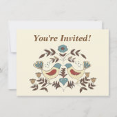 Pennsylvania Nederlands Amish Hex teken vogel amer Kaart (Voorkant)