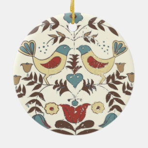 Pennsylvania Nederlands Amish Hex teken vogel amer Keramisch Ornament