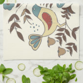 Pennsylvania Nederlands Amish Hex teken vogel amer Theedoek (Gevouwen)