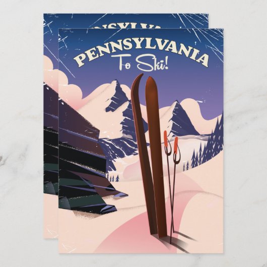 Pennsylvania om te skiën (Voorkant / Achterkant)