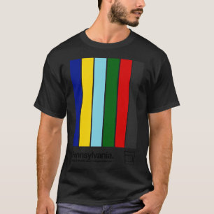 Pennsylvania Originele vlag Esthetische kleuren On T-shirt
