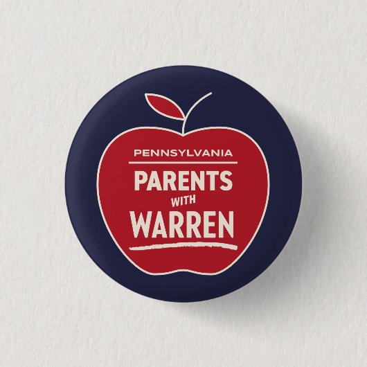 Pennsylvania Ouders met Warren Ronde Button 3,2 Cm (Voorkant)