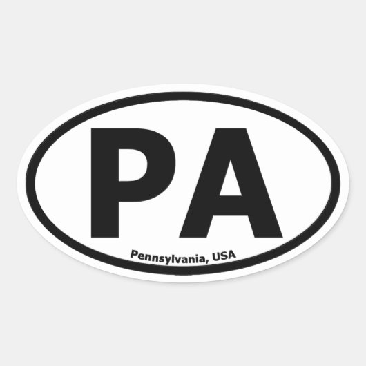 Pennsylvania Oval Sticker (Voorkant)