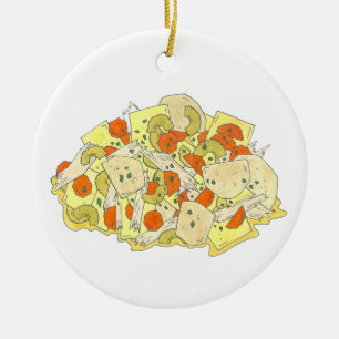 Pennsylvania PA Dutch Amish Food Chicken Pot Pie Keramisch Ornament