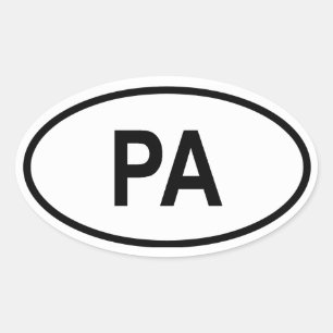 Pennsylvania "PA" Ovale Sticker