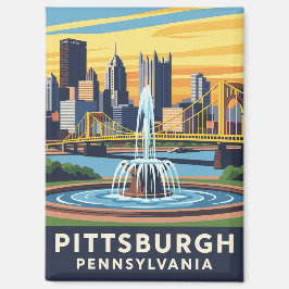 Pennsylvania Pittsburgh Reizen Magneet