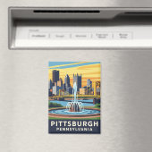 Pennsylvania Pittsburgh Reizen Magneet (Insitu (Vaatwasser))