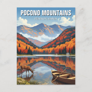 Pennsylvania Pocono Mountains Reizen Briefkaart