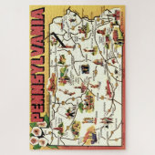  Pennsylvania Postcard Map Puzzle (Vertical)