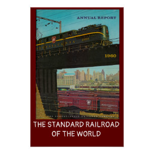 Pennsylvania Railroad Annual Report cover 1960 Perfect Poster