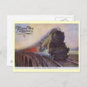 Pennsylvania Railroad Broadway Limited,  Briefkaart (Voorkant / Achterkant)