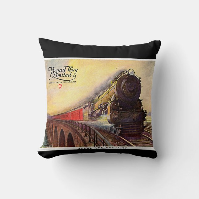 Pennsylvania Railroad Broadway Limited Coussin (Recto)