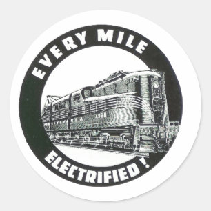 Pennsylvania Railroad elke mijl geëlektrificeerd Ronde Sticker