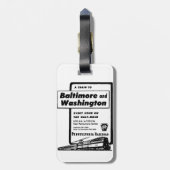 Pennsylvania Railroad Hourly Trains 1948 Bagagelabel (Achterkant verticaal)