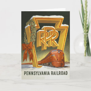 Pennsylvania Railroad-kerstkaart Feestdagen Kaart