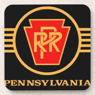 Pennsylvania Railroad Logo, Black en Gold Bier Onderzetter