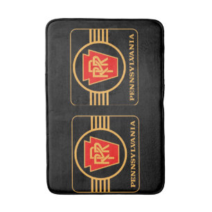 Pennsylvania Railroad Logo, Black & Gold Badmat