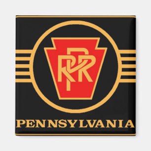 Pennsylvania Railroad Logo, Black & Gold Magneet