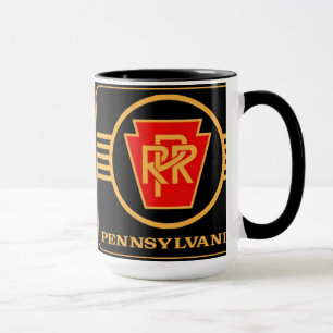 Pennsylvania Railroad Logo, Black & Gold Mok