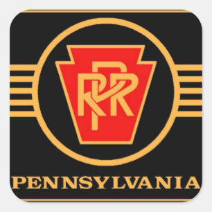 Pennsylvania Railroad Logo, Black & Gold Sticker