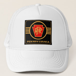 Pennsylvania Railroad Logo, Black & Gold Trucker Pet