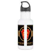 Pennsylvania Railroad Logo, Black & Gold Waterfles (Achterkant)