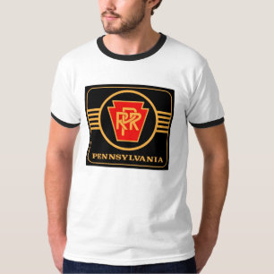 Pennsylvania Railroad Logo Ringer T - Shirt