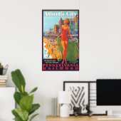 Pennsylvania Railroad naar Atlantic City Poster (Thuiskantoor)