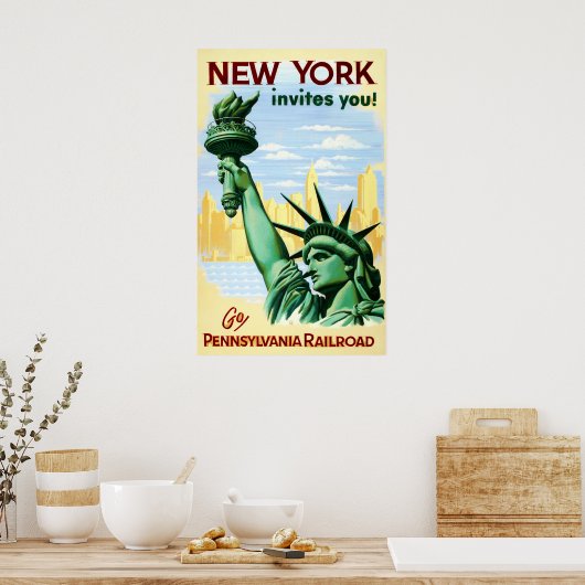 Pennsylvania Railroad New York City Travel Poster (Keuken)
