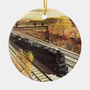 Pennsylvania Railroad Tanker Trains 1942 Keramisch Ornament