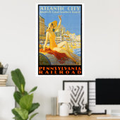 Pennsylvania Railroad to Atlantic City Poster (Bureau à domicile)