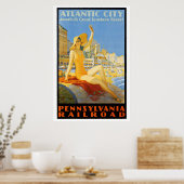 Pennsylvania Railroad to Atlantic City Poster (Cuisine)