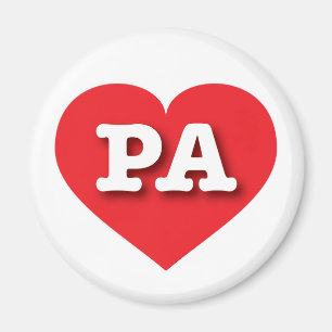 Pennsylvania Red Heart - Ik hou van PA Magneet