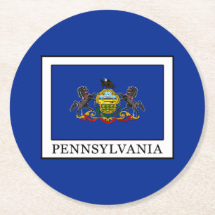 Pennsylvania Ronde Kartonnen Onderzetter