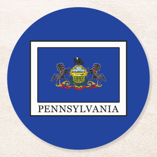 Pennsylvania Ronde Kartonnen Onderzetter (Voorkant)