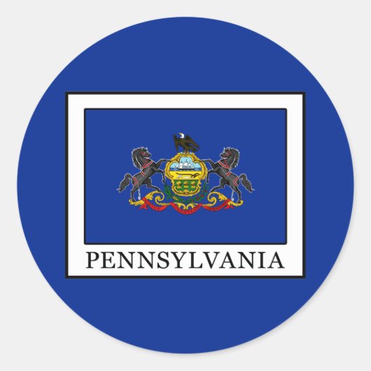 Pennsylvania Ronde Sticker (Voorkant)