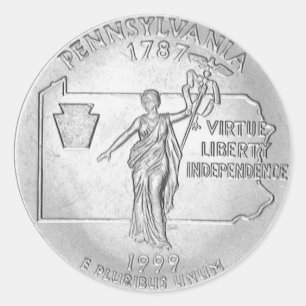 Pennsylvania Ronde Sticker