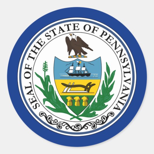 Pennsylvania Seal, zegel van Pennsylvania Sticker (Voorkant)