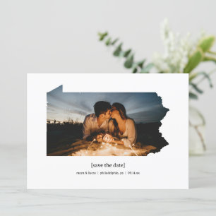 Pennsylvania Sla de datum fotokaart op Save The Date