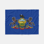 Pennsylvania Staatsvlag Fleece Deken (Voorkant (Horizontaal))