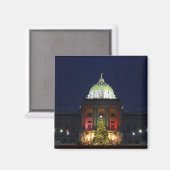 Pennsylvania State Capitol kerstboomverlichting Magneet (Voorkant / Achterkant)