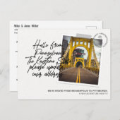 Pennsylvania State Destination Moving Faire-part (Devant / Derrière)