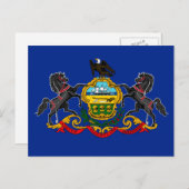 Pennsylvania State Flag Design Briefkaart (Voorkant / Achterkant)