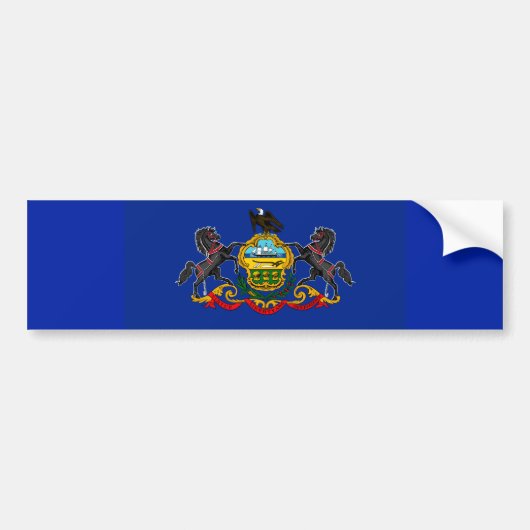 Pennsylvania State Flag Design Bumpersticker (Voorkant)