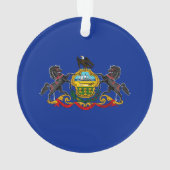 Pennsylvania State Flag Design Decor Ornament (achterkant)