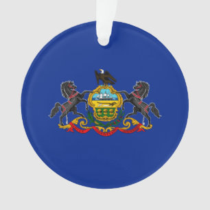 Pennsylvania State Flag Design Decor Ornament