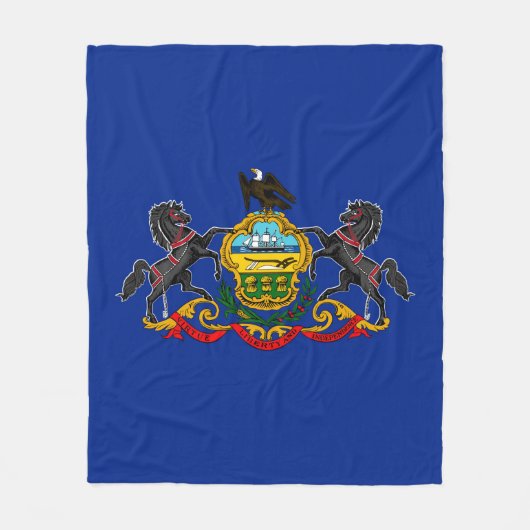Pennsylvania State Flag Design Fleece Deken (Voorkant)