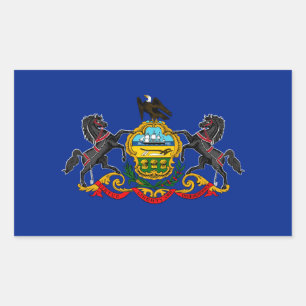 Pennsylvania State Flag Design Rechthoekige Sticker